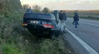Çaycuma'da otomobil takla atarak durabildi: 1 yaralı