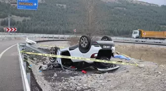 Denizli'de devrilen otomobilin sürücüsü öldü