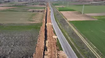Edirne'ye Süloğlu Barajı'ndan su temini için isale hattındaki yenileme çalışmaları sürüyor