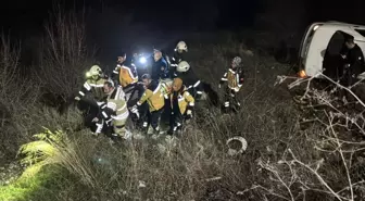 Otomobil şarampole devrildi; 1 yaralı