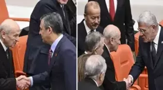 Bahçeli ile muhalefet liderleri arasında Meclis'te dikkat çeken temas