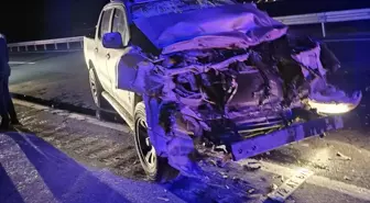 Nusaybin'de kamyonetin TIR'a arkadan çarptığı kazada 5 yaralı