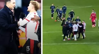 Rakip takım oyuncuları, ünlü teknik adam Lampard'ı saha içinde kovaladı