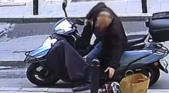 Şişli'de kaldırımdaki taşlama makinesini çalan şahıs tutuklandı