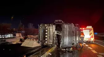 Konya'da otomobil tır ile çarpıştı: 1 yaralı