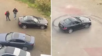 Özel hastanede skandal görüntüler! Hastaya ait milyonluk araçla drift attı