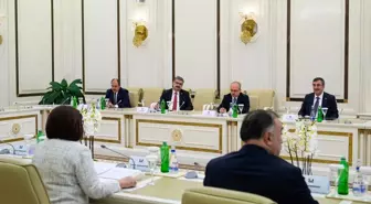 Cumhurbaşkanı Yardımcısı Yılmaz, Azerbaycan Milli Meclisi Başkanı Gafarova ile görüştü