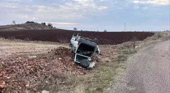 Güvenlik korucusunun aracı takla attı: 1 yaralı