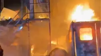 Hatay'da İnşaat Şantiyesinde Yangın Çıktı