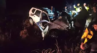 Kamyonla çarpışıp şarampole devrilen otomobil sürücüsü hayatını kaybetti