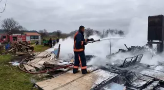 Keşan'da çıkan yangınlarda 2 ev kullanılamaz hale geldi
