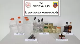 Sinop'ta sahte içki operasyonunda 3 kişi yakalandı