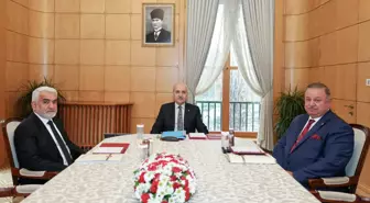 TBMM Başkanı Kurtulmuş, Yapıcıoğlu ve Bekin'i kabul etti