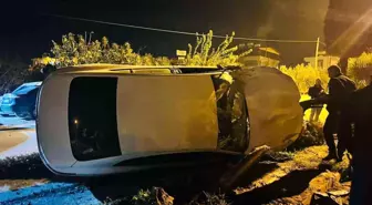 Tofaş ile çarpışan otomobil takla attı