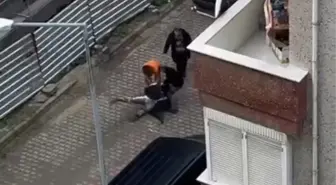 Avcılar'da sopalı 'gürültü' kavgası kamerada