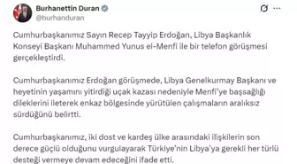 Cumhurbaşkanı Erdoğan, Libya Başkanlık Konseyi Başkanı Menfi ile görüştü