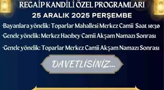 Köyceğiz'de Regaip Kandili nedeniyle özel programlar düzenlenecek