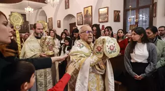 Mersin'deki Rum Ortodoks Kilisesi'nde Noel ayini yapıldı