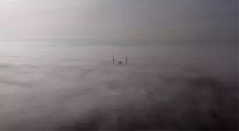 Batman'da yoğun sis; manzara dronla görüntülendi