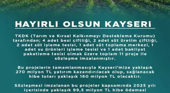 Kayseri'ye 270 milyon TL'lik 11 proje müjdesi