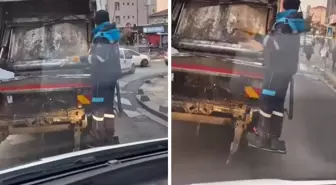 Yürek ısıtan anlar! Çöpten bulduğu müzik aletini bir anda çalmaya başladı