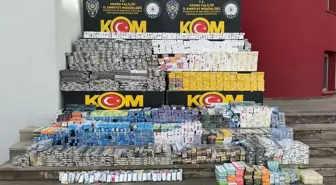 Adana'da kaçak 16 bin paket sigara ve 1500 puro ele geçirildi