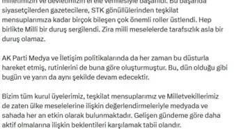 AK Parti'li Acar: Teşkilat mensuplarımızın medyada daha aktif olmalarına ilişkin beklentileri karşılamak tabii olandır