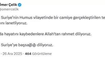 AK Parti Sözcüsü Ömer Çelik, Suriye'deki Cami Saldırısını Lanetledi