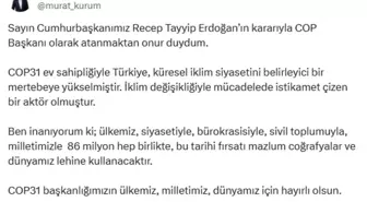 Bakan Kurum: COP Başkanı olarak atanmaktan onur duydum