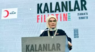 Emine Erdoğan 'Kalanlar' Filistin Sergisi'nin açılışında konuştu
