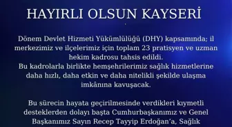 Kayseri'ye 23 hekim kadrosu