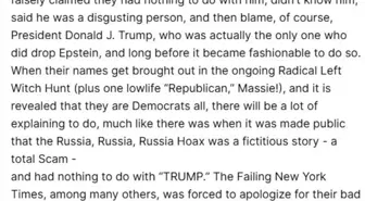 Trump'tan Demokratlara Epstein uyarısı: 'Çoğu masum birçok arkadaşlarının itibarı zedelenecek'