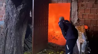 Bursa'da marangoz atölyesinde yangın