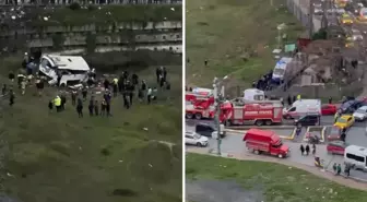 Esenyurt'ta kadın işçileri taşıyan otobüs devrildi: 4 ölü, 3'ü ağır 7 yaralı