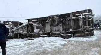 Kar yağışı kazayı beraberinde getirdi