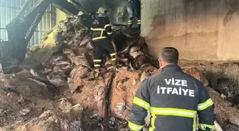 Kırklareli'nde pelet deposunda çıkan yangın söndürüldü