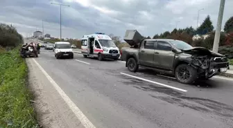 Muratlı Sanayi Sitesi önünde trafik kazası: 1 yaralı