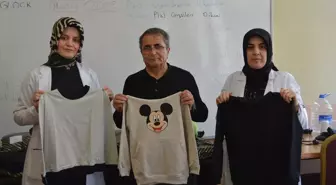 Tatvan'da kadın kursiyerler ihtiyaç sahibi çocuklar için kıyafet dikiyor