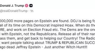 Trump'tan Adalet Bakanlığı'na Epstein belgeleri çağrısı: 'Hepsinin isimlerini açıklayıp ülkeye hizmete geri dönün'
