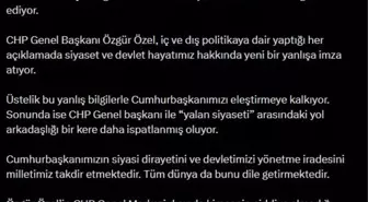 AK Parti Sözcüsü Çelik: CHP Genel Başkanlığı 'Dezenformasyon Üretme Merkezi' Gibi Hareket Ediyor