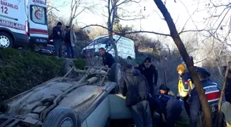 Burdur'da kontrolden çıkan otomobil takla attı: 1 yaralı