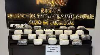 Bursa'da 25,5 kilogram sentetik uyuşturucu ele geçirildi