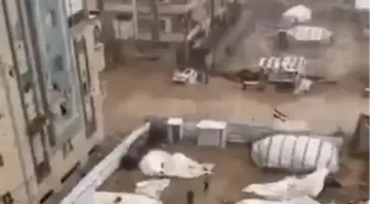 Gazze'de şiddetli yağış nedeniyle çadırlar su altında kaldı