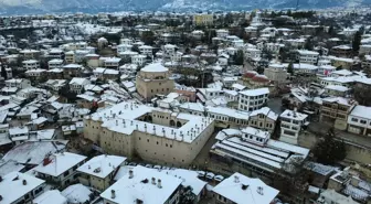 Karabük'teki kış manzaraları havadan görüntülendi