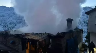 Rize'de çıkan yangında 2 ev kullanılamaz hale geldi