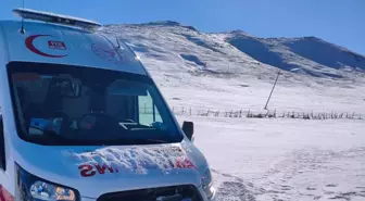 Sağlık ekipleri, köyde rahatsızlanan hamile kadına iş makinesinin yolu açmasıyla ulaştı