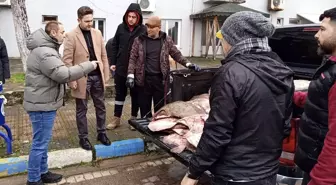 Sinop'ta kaçak avlanan 625 kalkan balığı vatandaşlara dağıtıldı