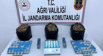 Ağrı'da kaçak sigara ve safran tohumu ele geçirildi
