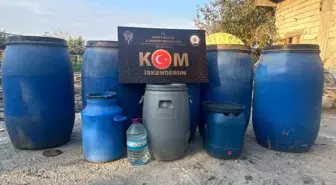 Hatay'da yılbaşı öncesi 1020 litre el yapımı alkol ele geçirildi