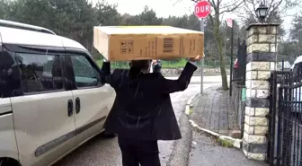 Karlı havada yürekleri ısıtan yardım